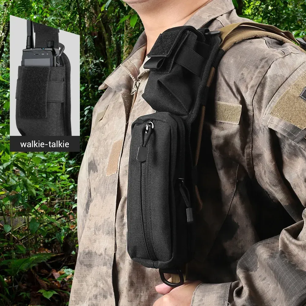 Shoulder Strap Bag Backpack Sundries Pouch Molle Accessory Pouch Tactical Additional Bag Multifunctional EDC - Khaki — image 6