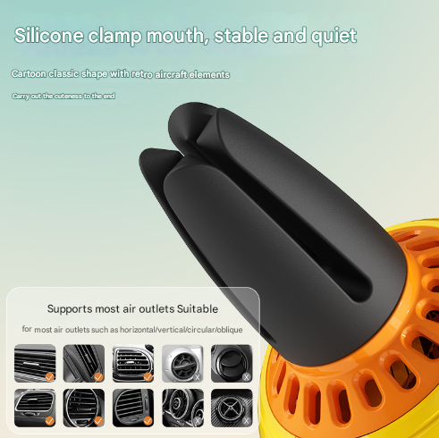 Yellow Cute Car Air Vent Clip Freshener - Decorative Scent Diffuser for Automotive Interiors — image 3