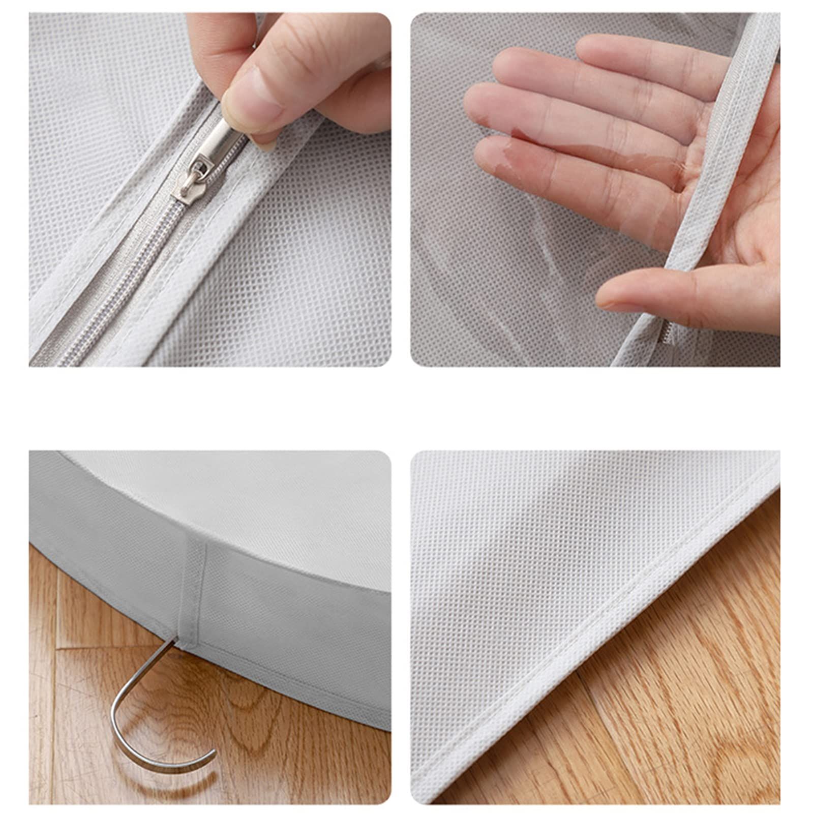 6Pcs Garment Bags for Hanging Clothes Suit Bags, Dust-Proof Clothes Cover Bag with Full-Length Zipper, Clear Hanging Garment Bag — image 5