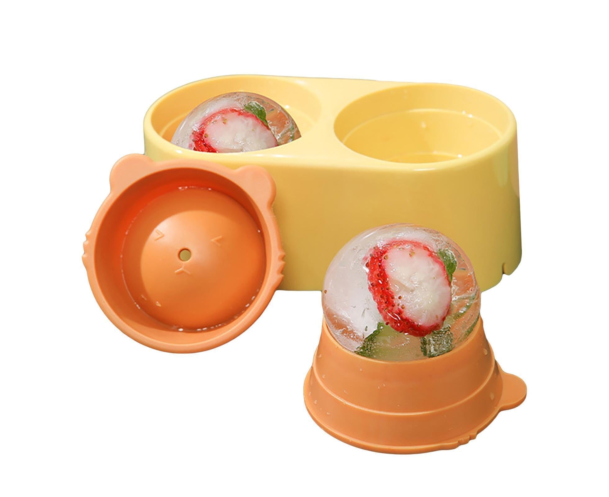 Ice Mould Anti-corrosion Fine Workmanship BPA Free Whiskey Ice Cube Ball DIY Mould for Bar-Yellow — image 3