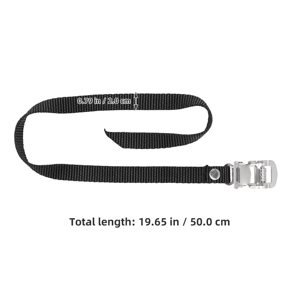 Worgeous 2 Pcs Pedal Straps Cycling Toe Clips Workout Bike Fitness Black โ image 2