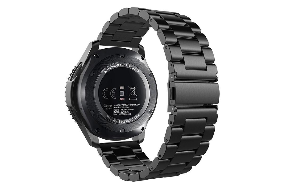 Stainless Steel Replacement Band for Samsung Gear S3 Strap-Black 20mm โ image 3
