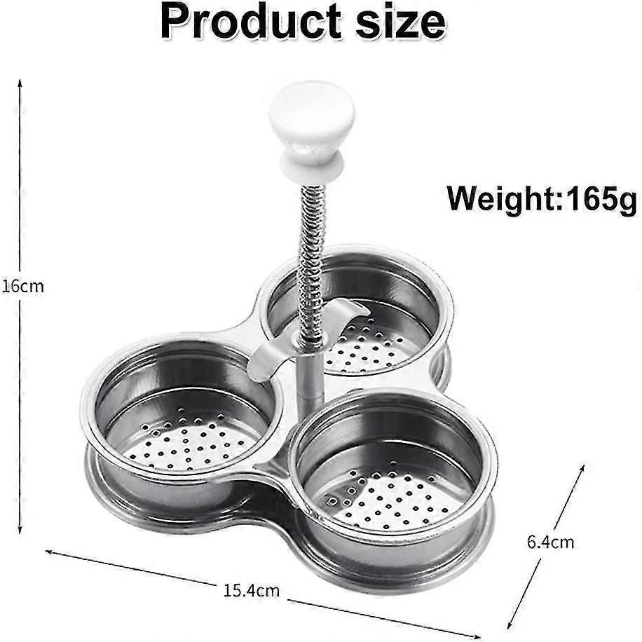 Stainless Steel 3-Compartment Egg Cooker Pot with Steam Basket โ image 2