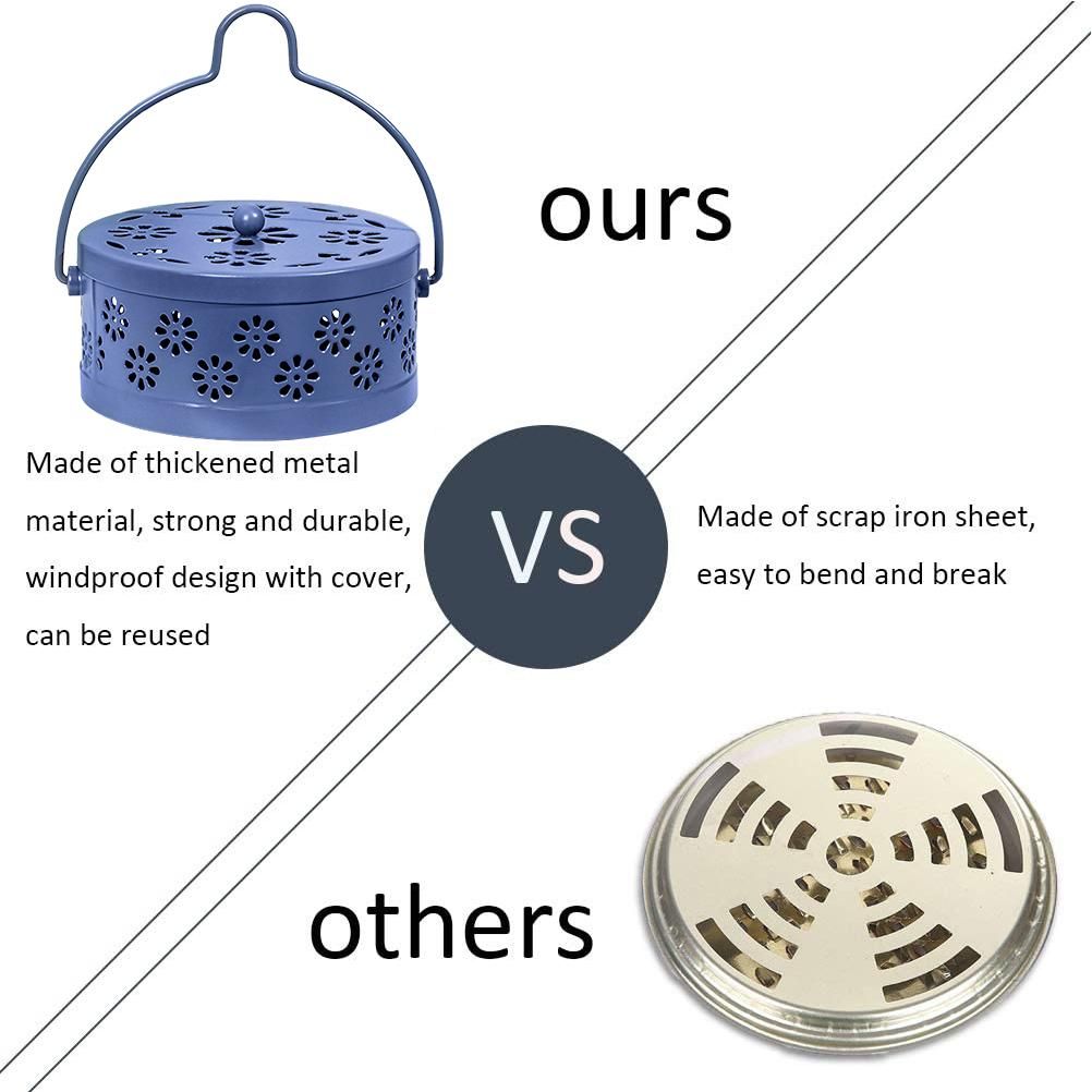 Hollow Mosquito Repellent Incense Holder Mosquito Repellent Incense Coil Container for Bedroom Office Study Multifunctional Box — image 4