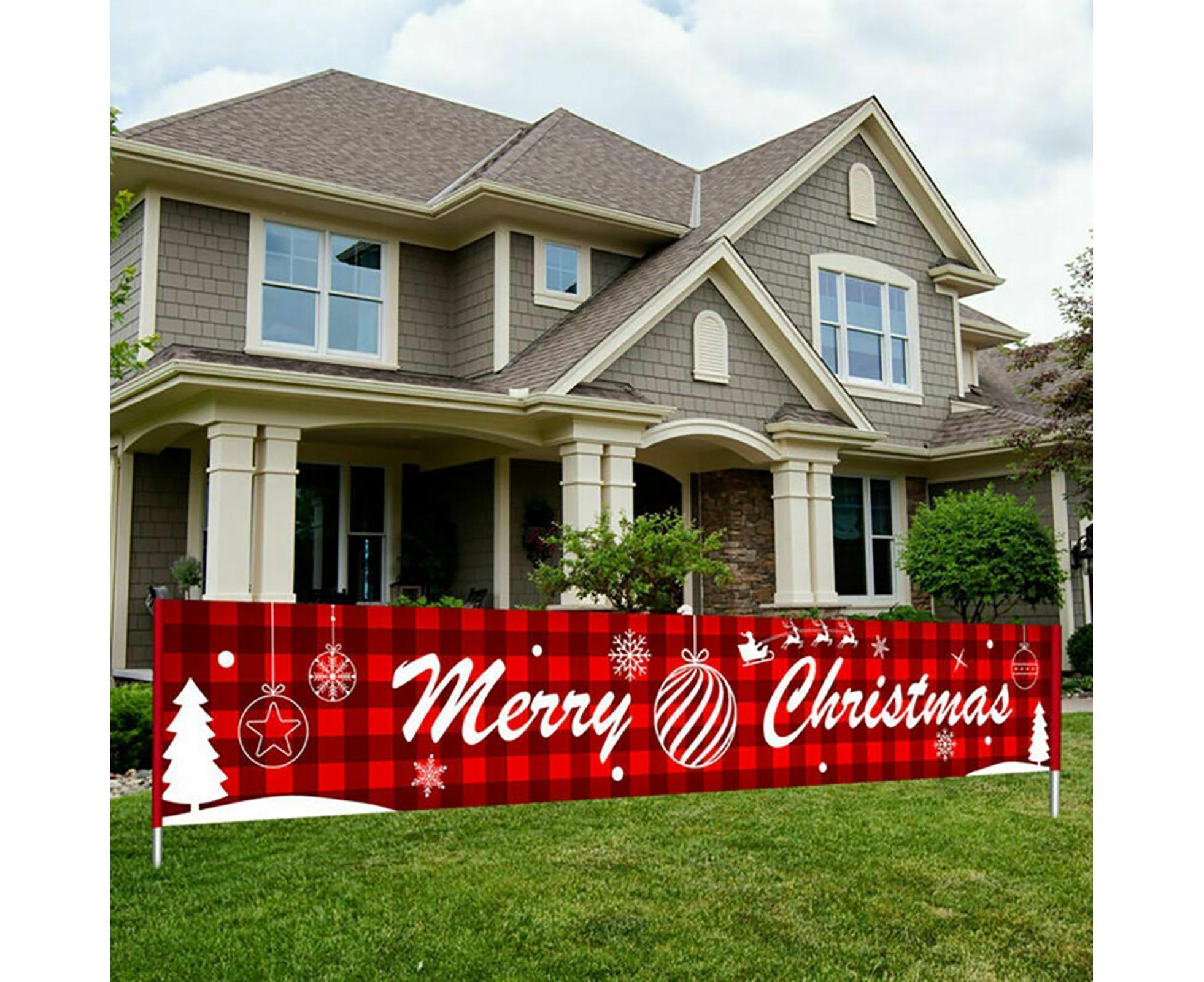 Christmas Santa Claus Letter Porch Door Background Hanging Banner Party Decor-B โ image 5
