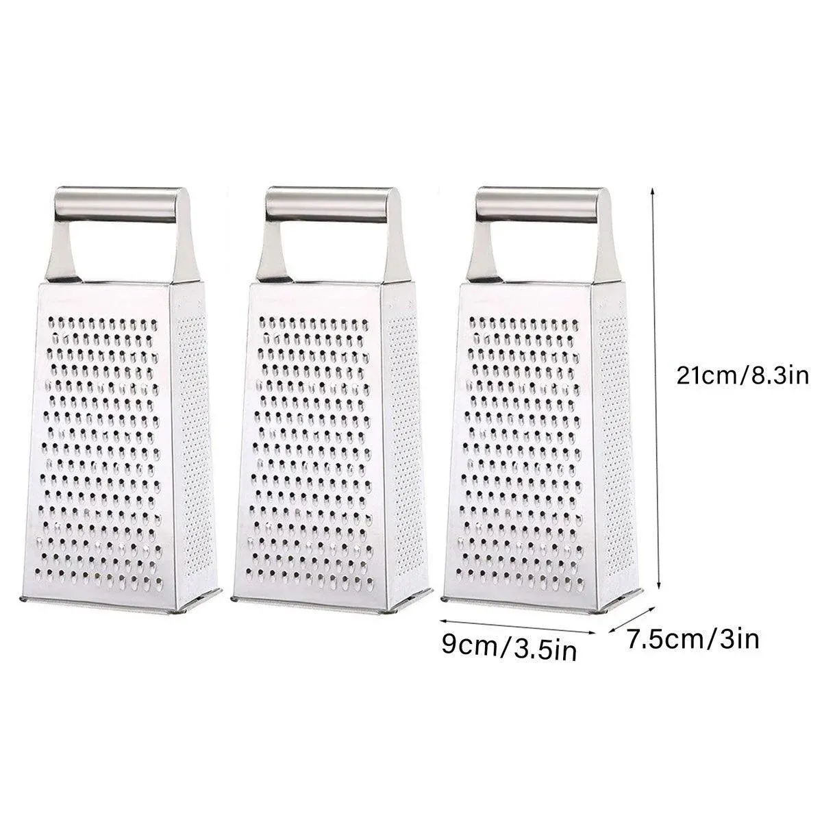 3pcs Stainless Steel Vegetable Slicer Grater Kitchen Multi-Function Grater Tool — image 3