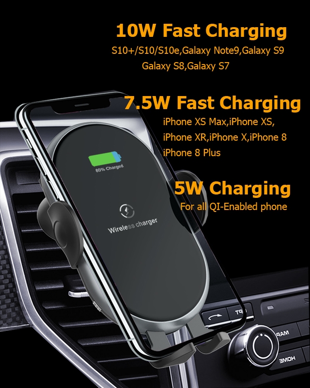 C366: Automatic Clamping Wireless Car Charger,with backlight — image 3