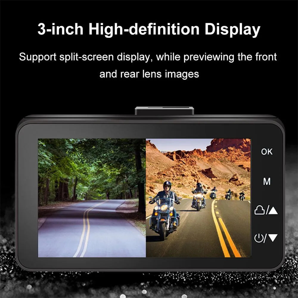 3inch LCD HD Dual Camera Motorcycle DVR Video Driving Recorder With 32G Card โ image 4