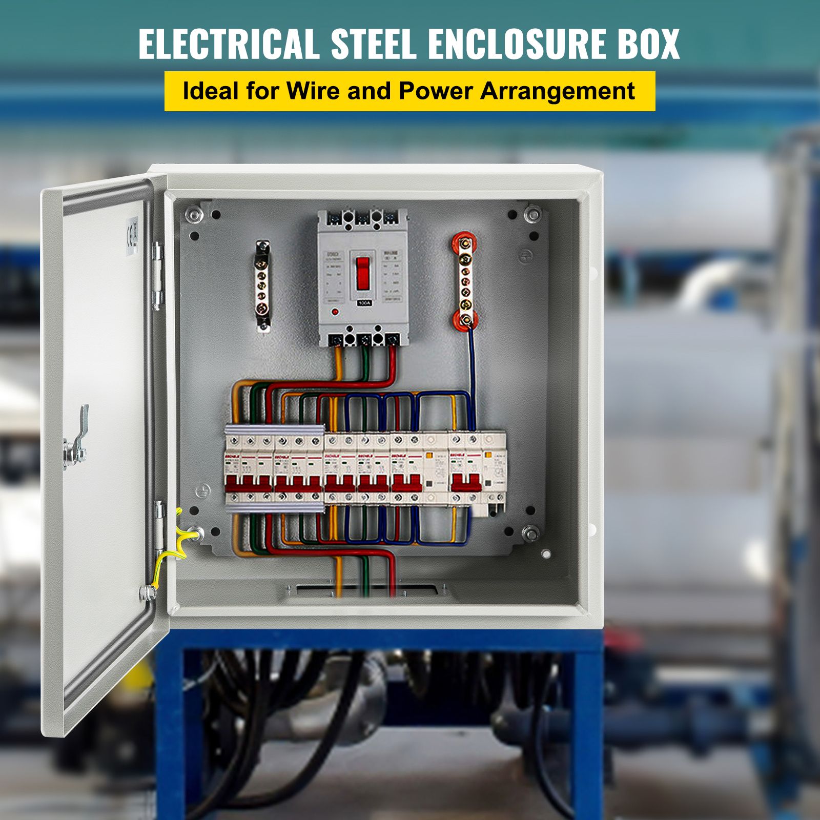 NEMA Steel Enclosure, 20 x 6/'/' NEMA 4X Steel Electrical Box, IP66 Waterproof & Dustproof, Outdoor/Indoor Electrical Junction Box, with Mounting Plate โ image 2