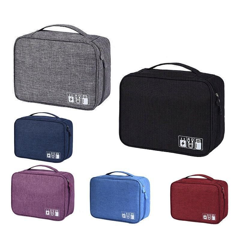 Cable Organizer Bag Charger USB Electronic Accessories Storage Travel Case - Sky Blue — image 3