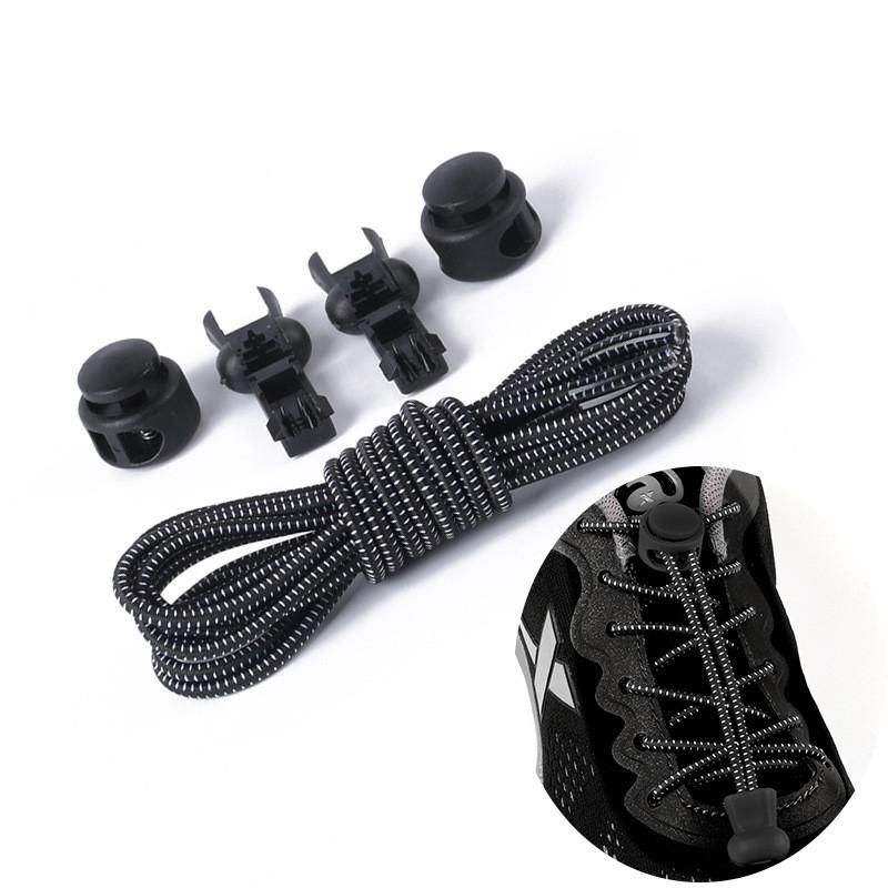 Elastic laces shoes with drawstring, Dark Pink, 2 pairs โ image 6