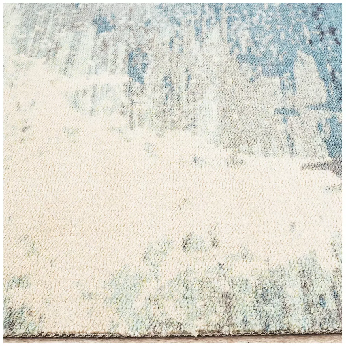 City Blue Rug 280 x 190cm - Contemporary Design with Hand-Carved Short Pile — image 4
