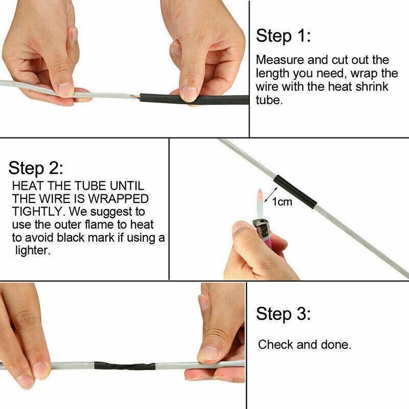 Grade Marine Heat Shrink Tubing 3:1 Wire Sleeve Glue Inside Fast Wrap Insulation Red - 25.4mm*1M — image 4