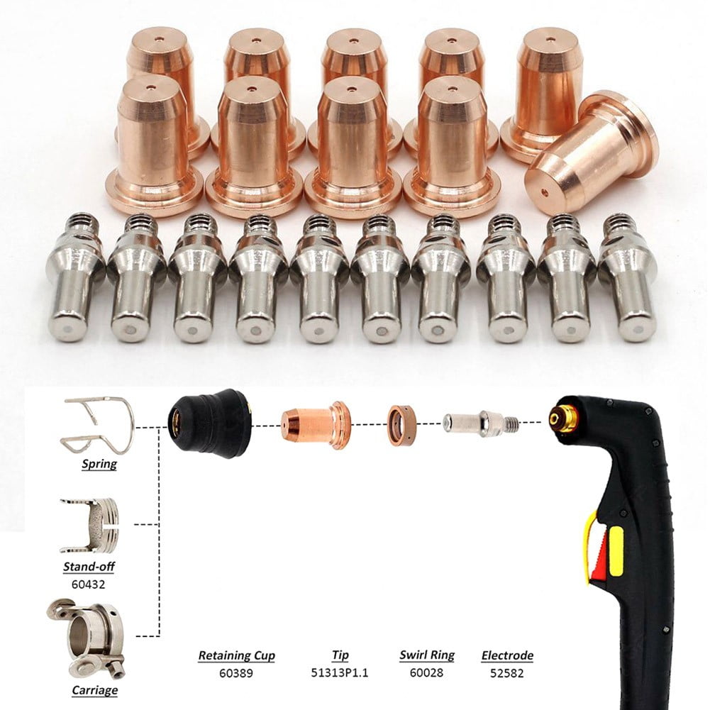 20Pcs Plasma Electrode Mt52582 Tips Nozzles Mt51313P1.1 For Pt60 Cutting Torch โ image 3