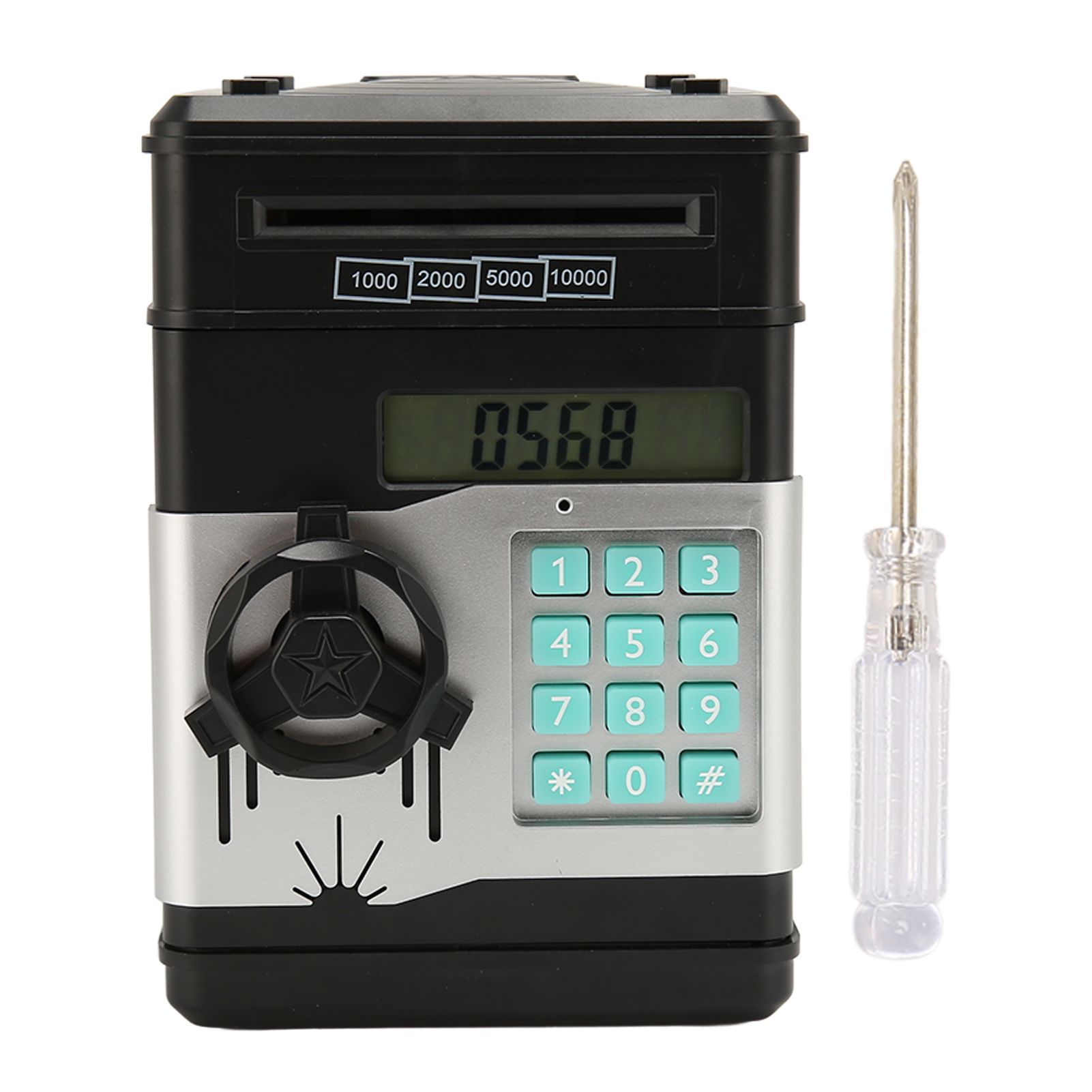 Electronic Coin Money Bank Piggy Bank Cash Coin Can ATM Bank Birthday Halloween Christmas Gifts Boys Girls Children Toys Second Generation USD