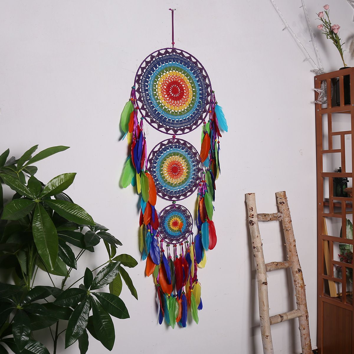 Handmade Feather Pendant Jewelry, Home Decoration, Suitable for Wedding Party Decoration for Kids Bedroom Home Decoration — image 3