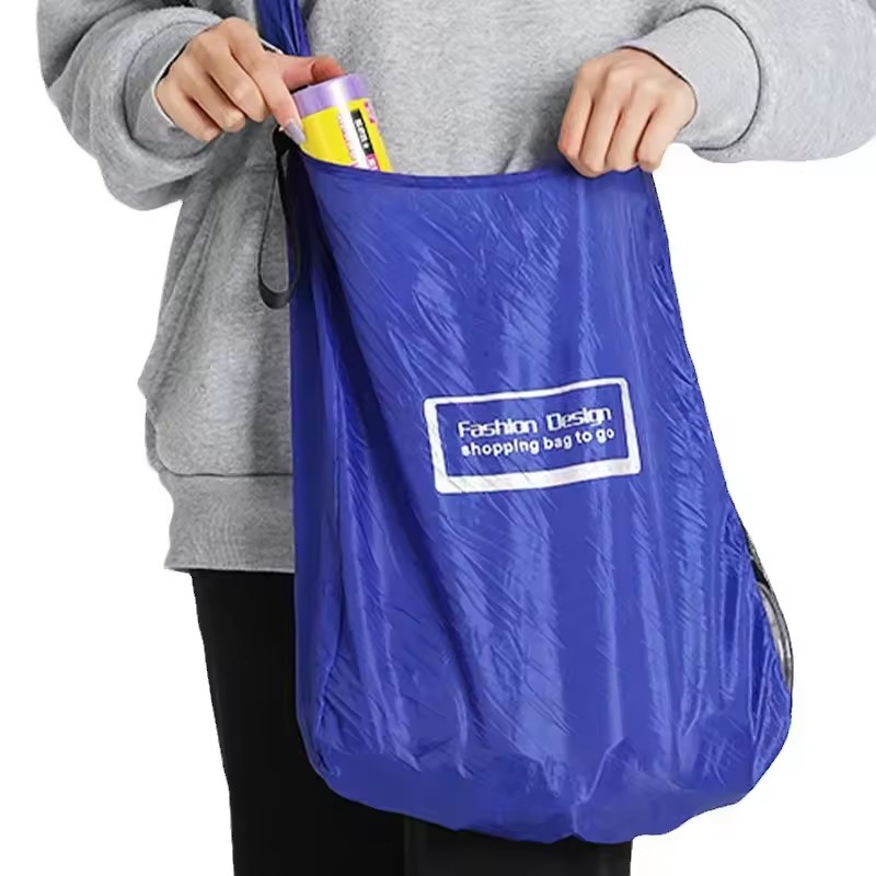 2-PCS Red Compact Retractable Shopping Bag with Durable Nylon and ABS Plastic Disc Design for Everyday Use Local Standard Fit โ image 2