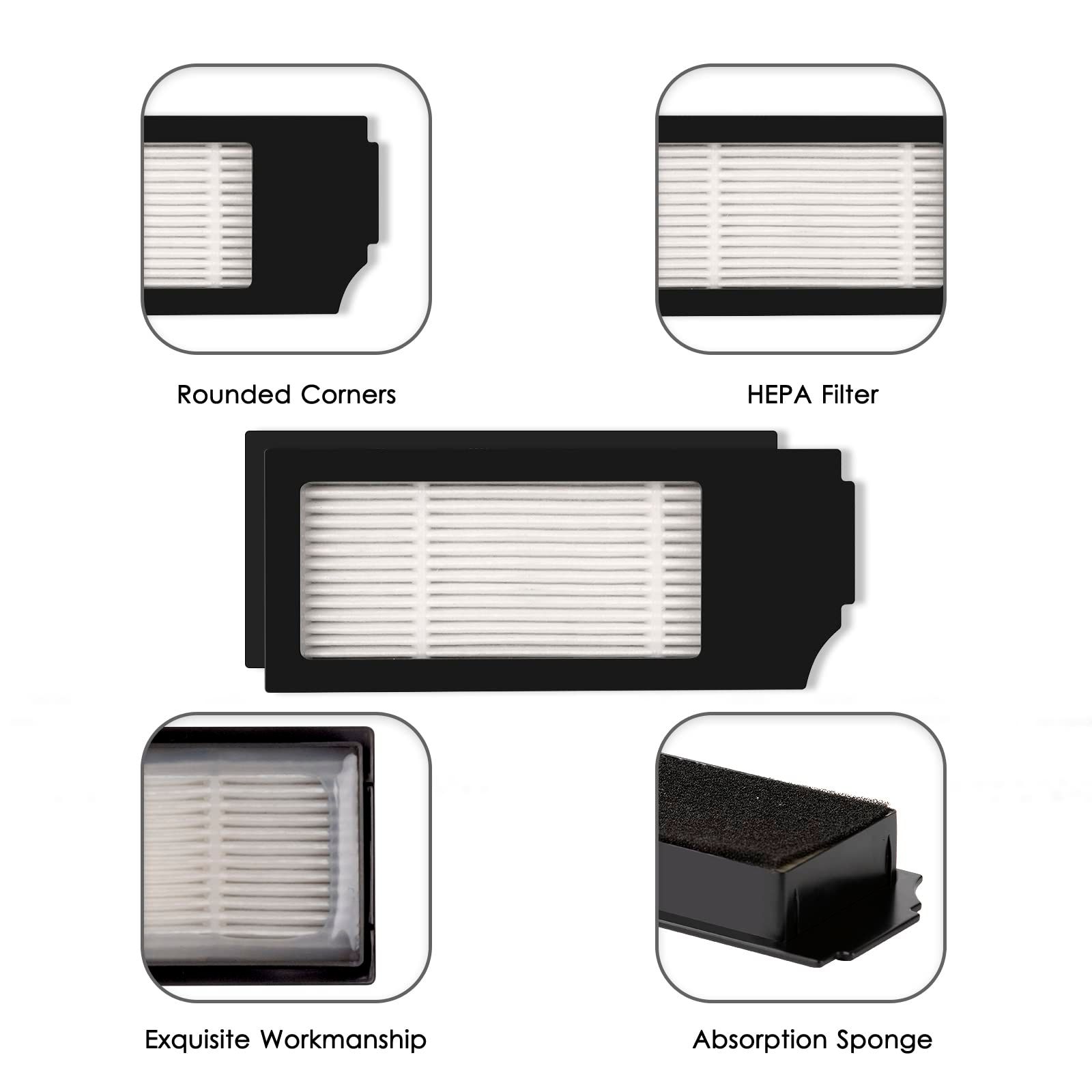 (5 Pieces) HEPA Filter for Robot Vacuum, Robot Vacuum Cleaner Filter Kit, Replacement Parts 5 Filters — image 2