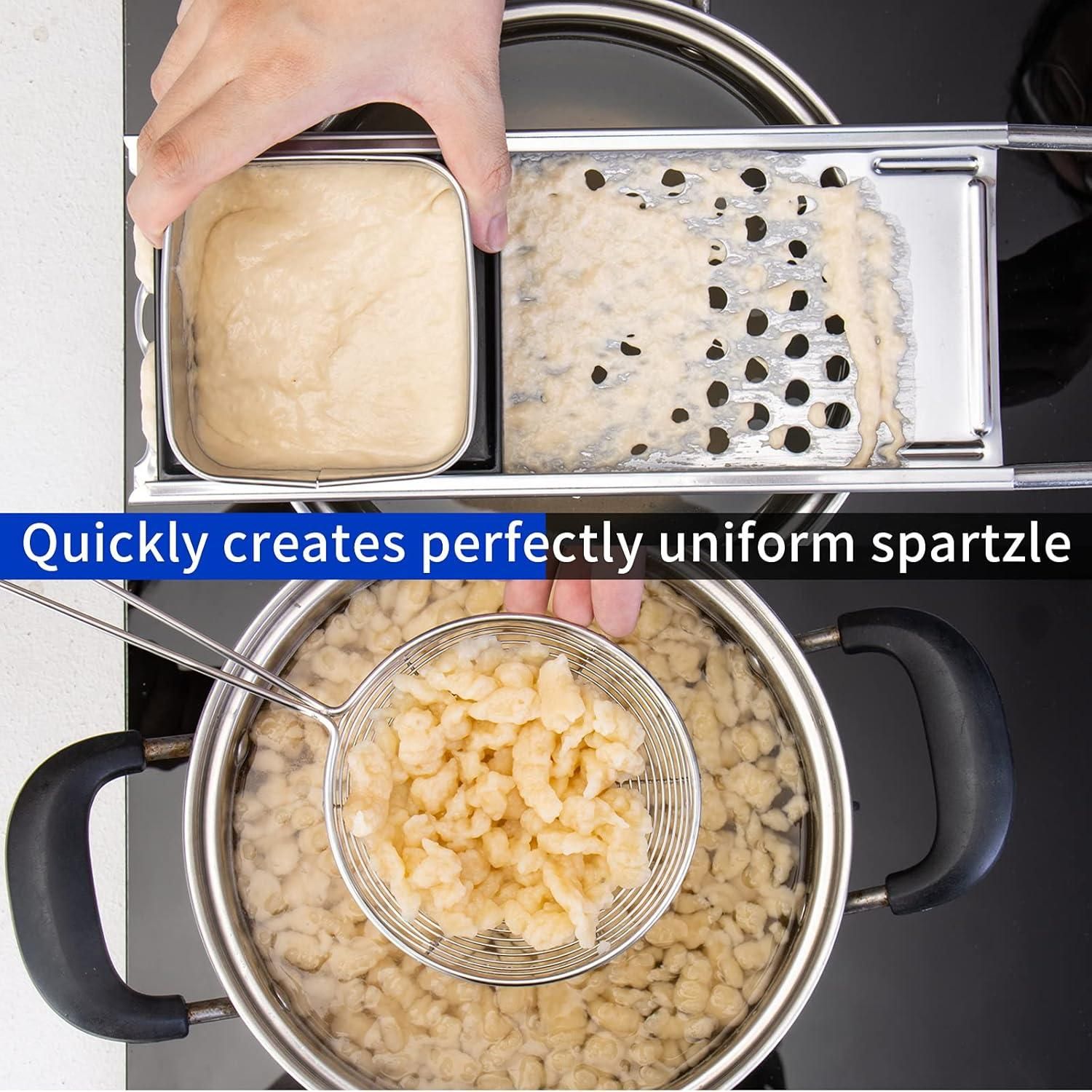 High-quality stainless steel noodle maker (with widened plastic handle and spoon) Adaptable pot maker Silver — image 6