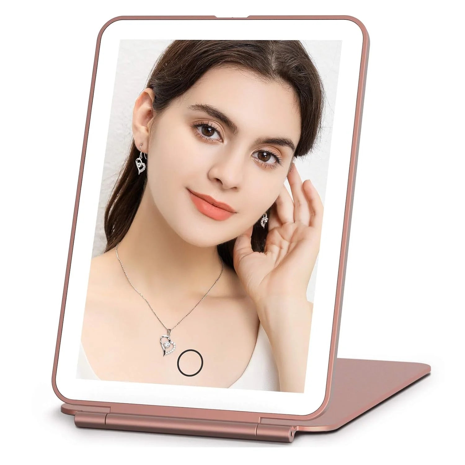 LED Travel Makeup Mirror 3 Light Modes USB — image 2