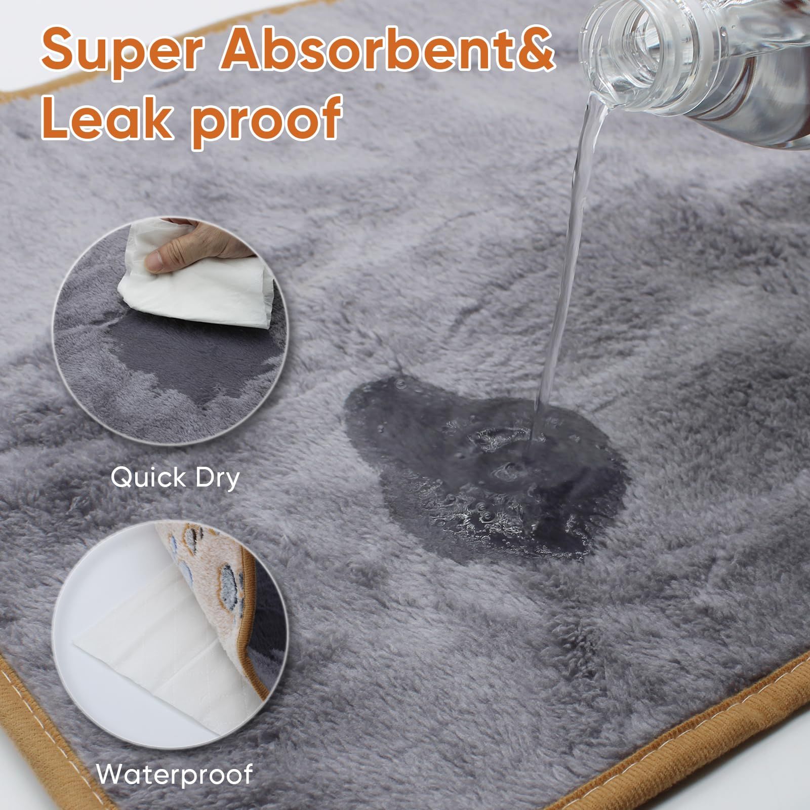 Waterproof Dog Blanket for Small Dogs,Puppy Pads for Dog Bed & Couch Pet Blanket for Small Cats (Coffee-104 × 76cm) — image 2