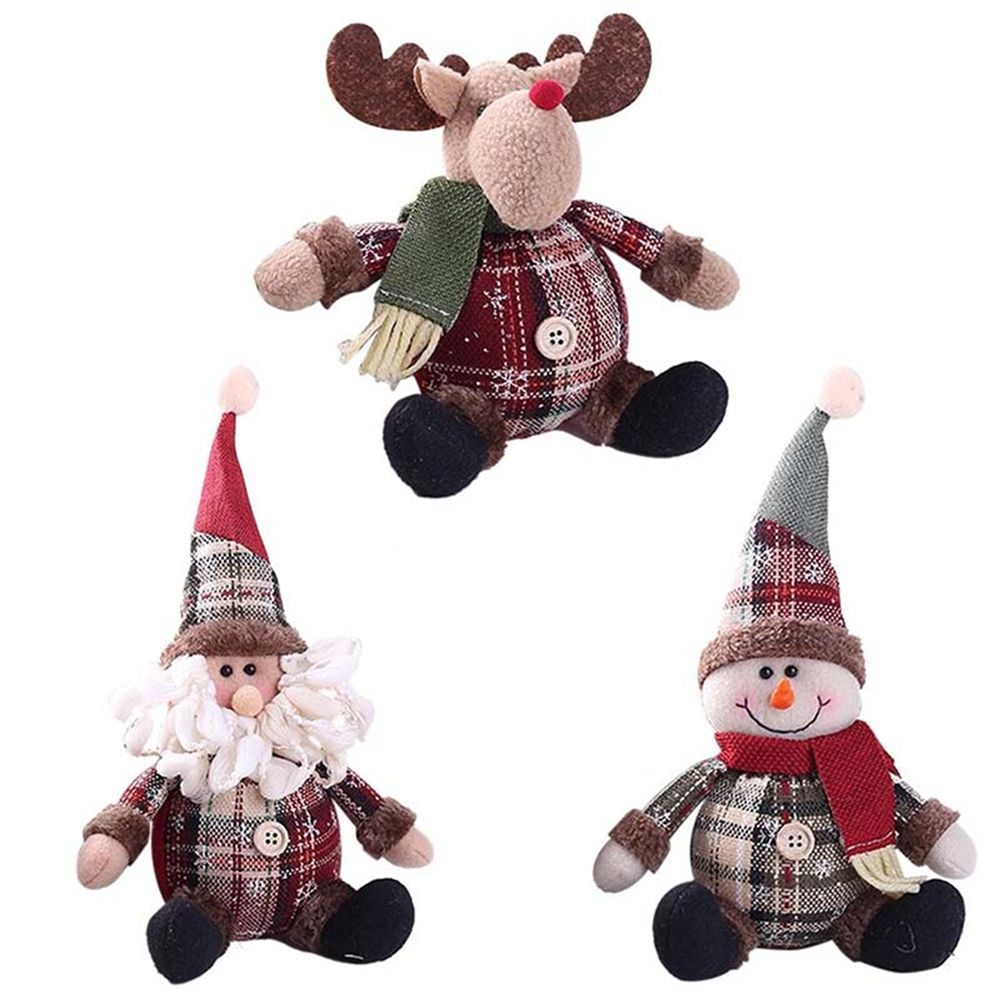 Fashion Cute Santa Snowman Deer Shaped Doll Christmas Tree Hanging Ornament โ image 4