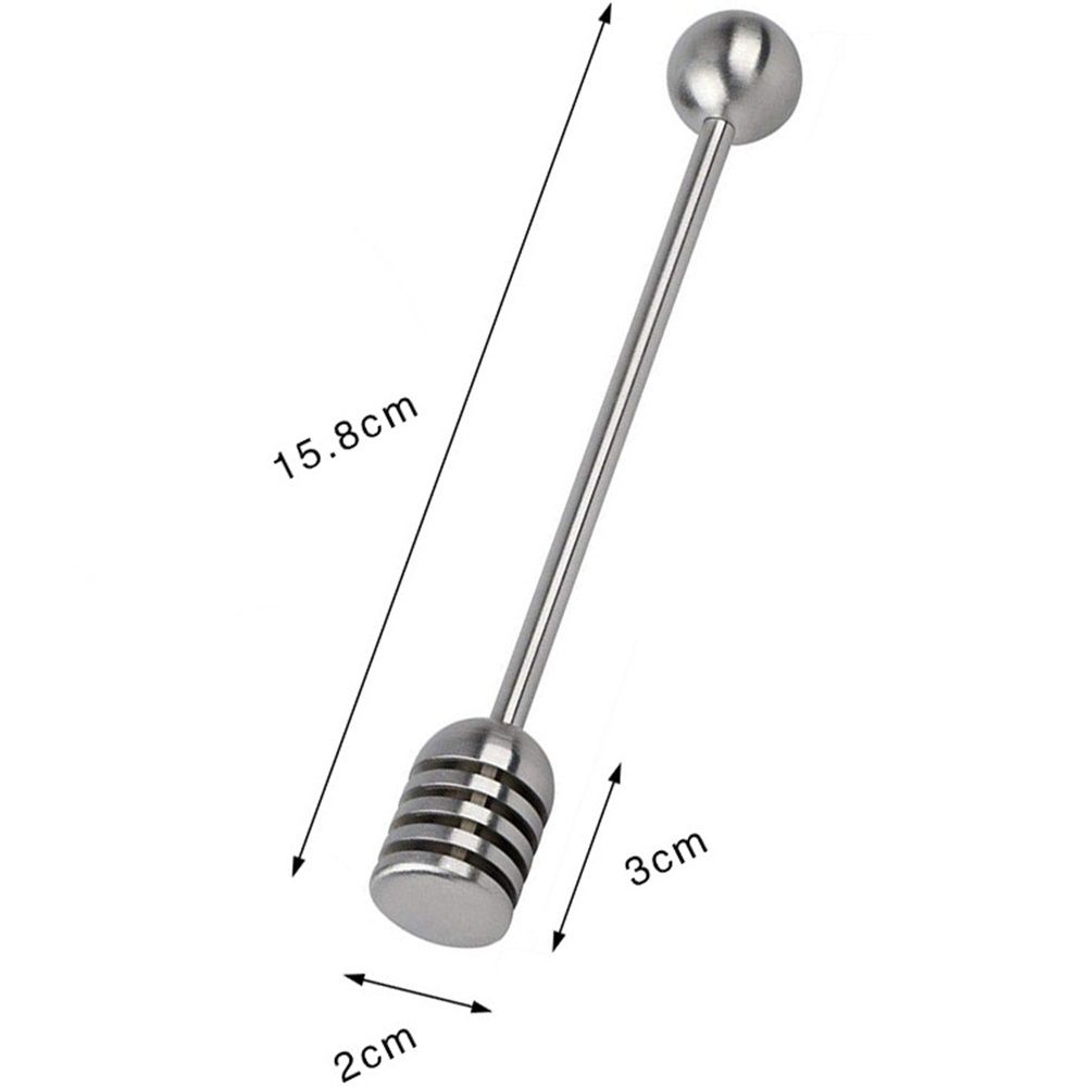 2 pack Honey Dipper Sticks, Solid Stainless Steel Honey and Syrup Dipper Stick Long Handle Honey Spoon Stirrer Mixing Tool for Honey Pot Jar Containers honey โ image 3