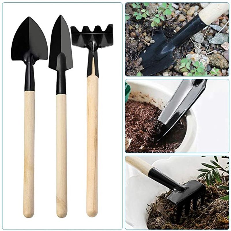 Mini Garden Tool Set, 12pcs Portable Gardening Hand Tools Set, Multiple Miniature Succulent Tools Set Easy to Carry for Seedlings — image 3