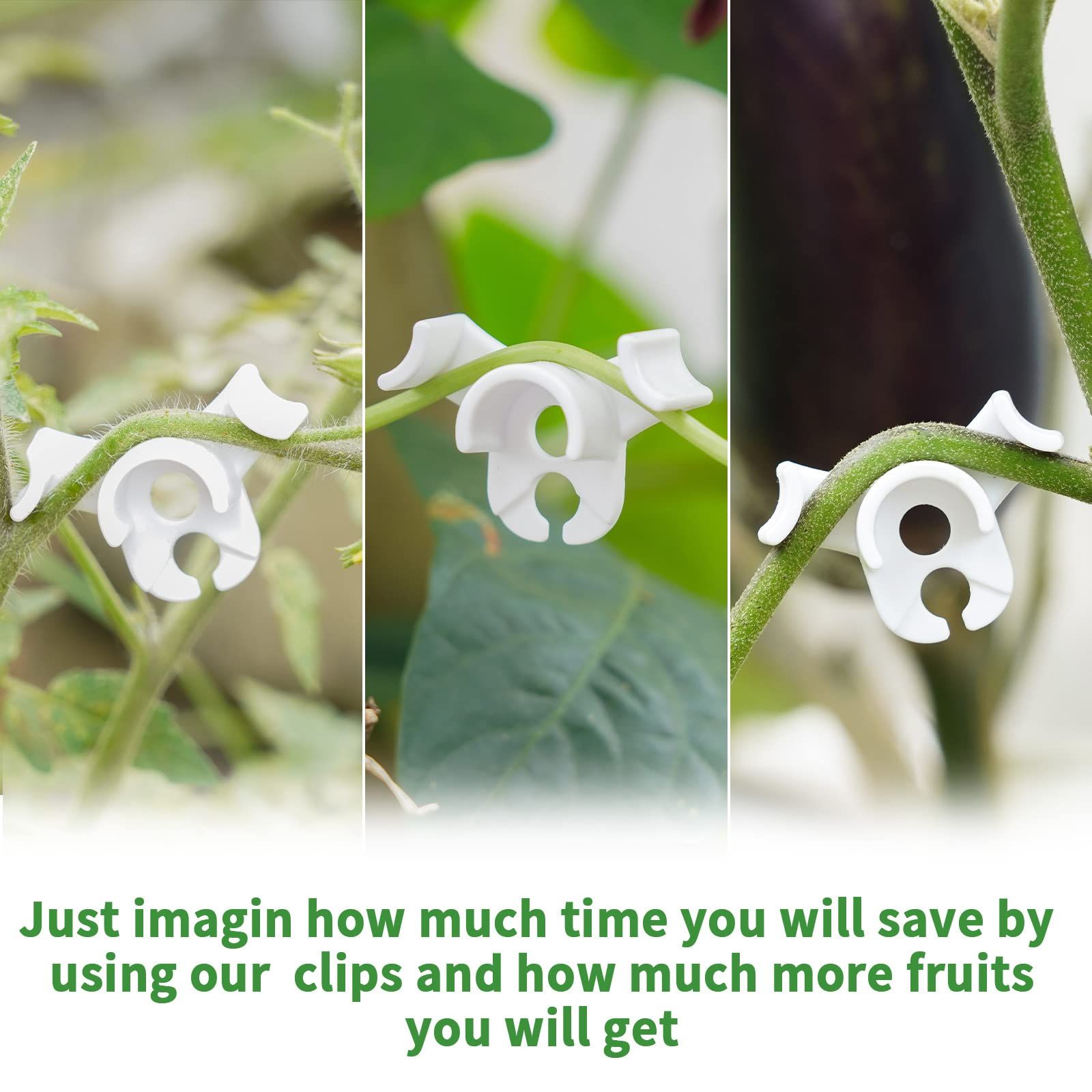 20 PCS Low-Pressure Plant Training Clip,Plant Training Clips Plant Bud Bender, Gentle Plant Clips(White) — image 2