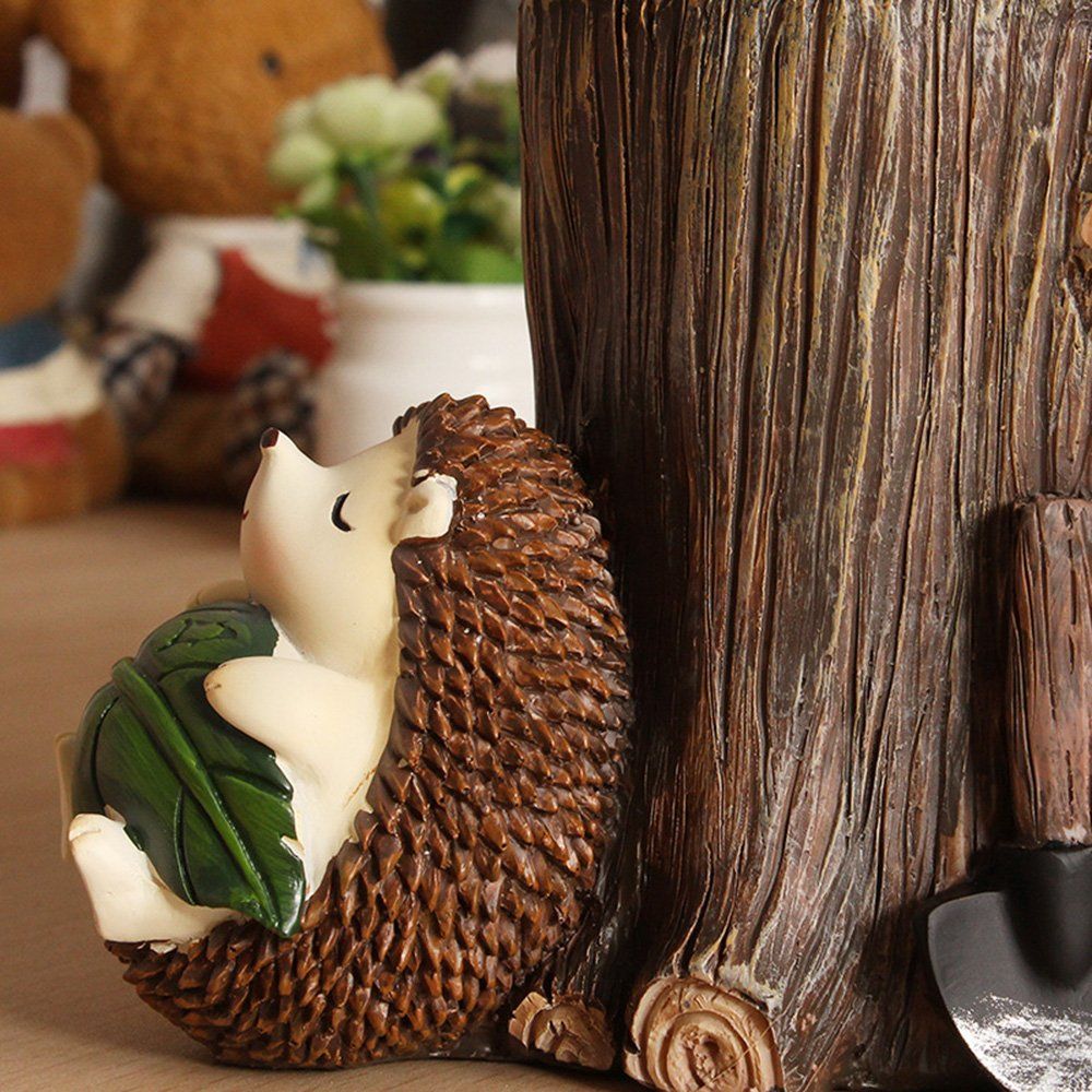 Cute Hedgehog Desk Pen Pencil Pot Holder, Toothbrush Holder, Resin Desktop Organizer Container, Stationery Storage, (Rest) โ image 3