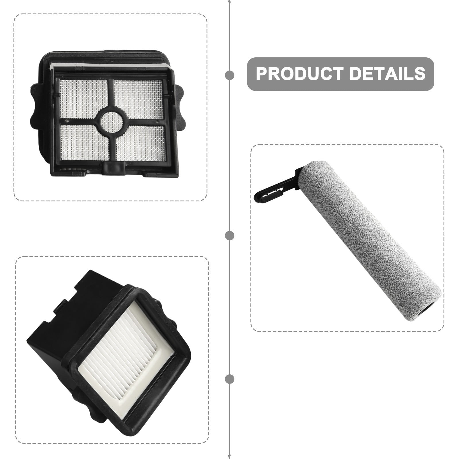 Main Roller Brush & Filters Compatible with For Ultenic For AC1 For Elite Vacuum Cleaner Designed to Capture Dirt Effectively — image 3