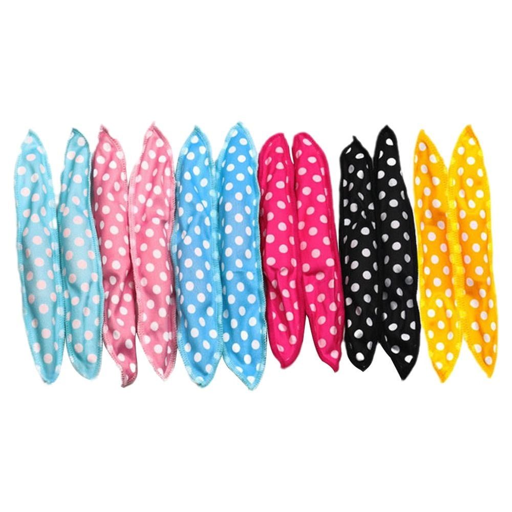 12Packs Heatless Hair Curlers for Long Short Hair Sleep Overnight Pillow Rollers Women Styling Tools Mixed Colors