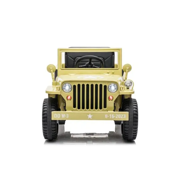 12V Military Jeep Electric Ride On Car For Kids - Khaki โ image 3