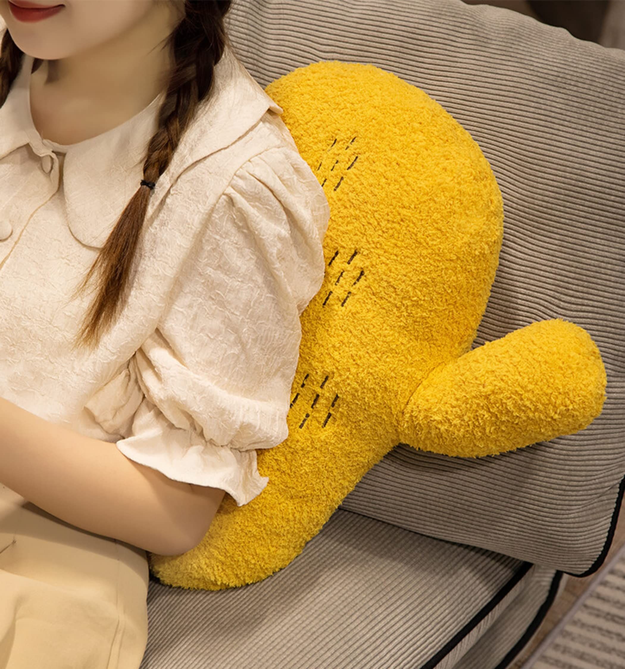 Cute Soft Mushroom Pillow Cactus Pillow Sofa Cushion Plush Home Decoration Pillow cushion (30cmYellow) โ image 5