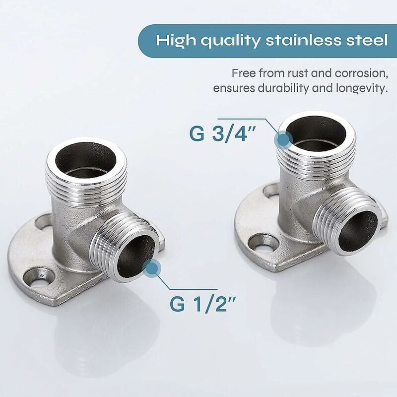Installation kit for connecting hose to exposed tap. Outdoor shower system thermostatic mixer conversion built into the surface โ image 2