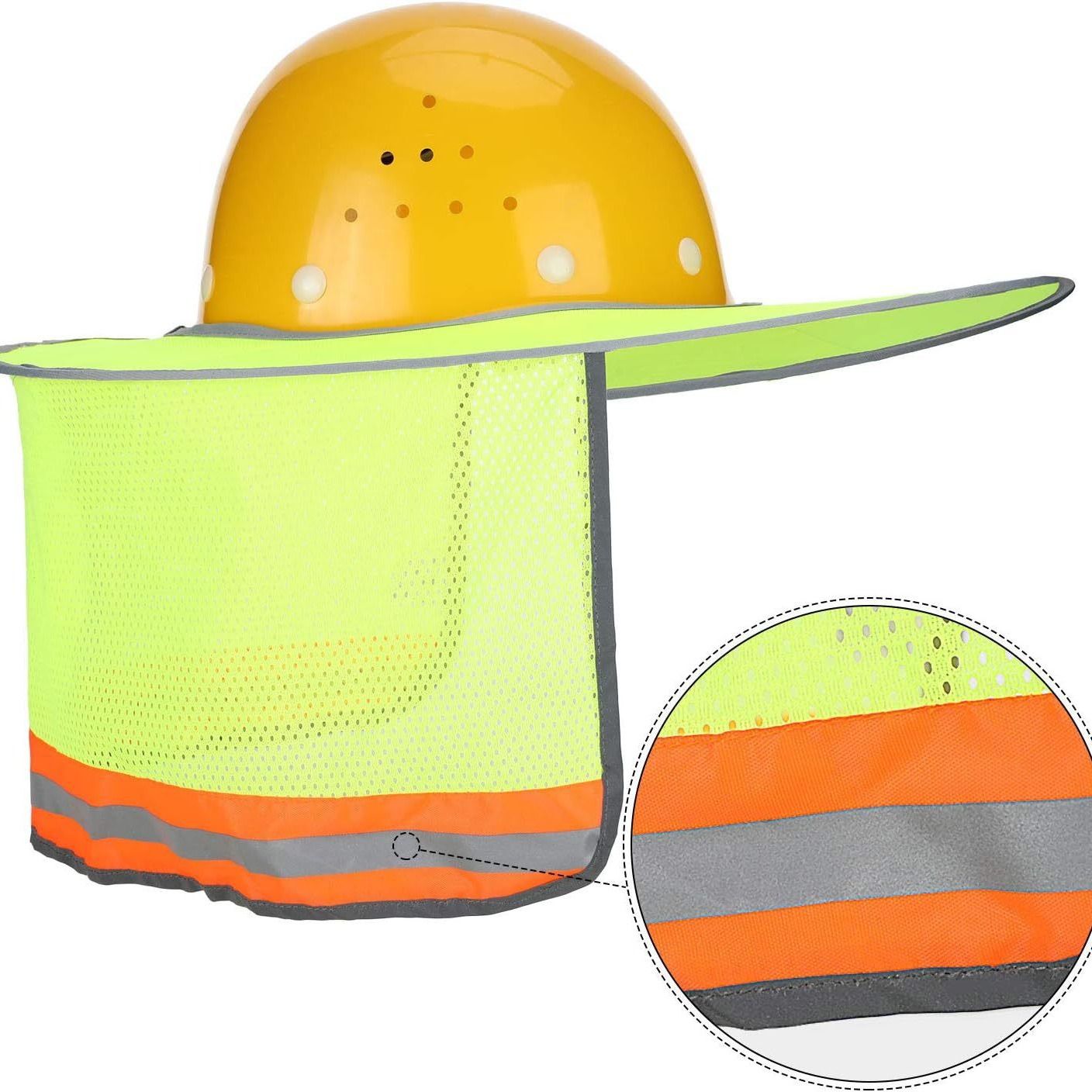 2 Pcs Hard Hat Neck Protection High Visibility Full Sun Protection and Neck Gaiter Bandana Face Scarf for Hard Hat Accessories โ image 3