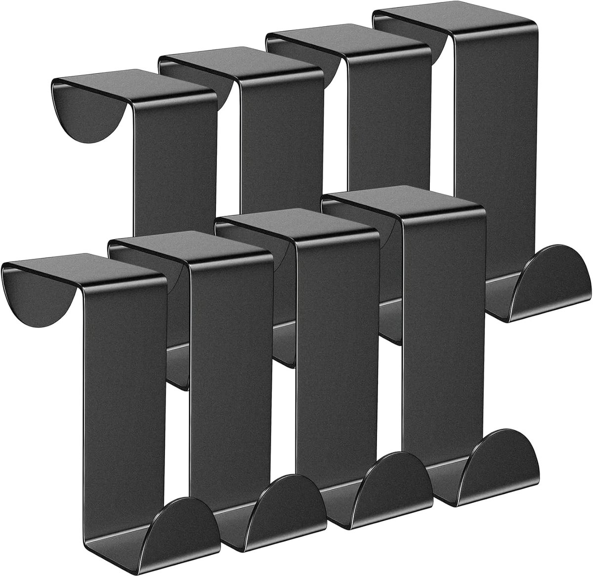 8 Pieces Door Coat Rack - Door Hook - Steel Stainless Steel Door Coat Rack - Kitchen Cabinet / Door Coat Hooks - Hanging Hooks - Kitchen Towel Hook