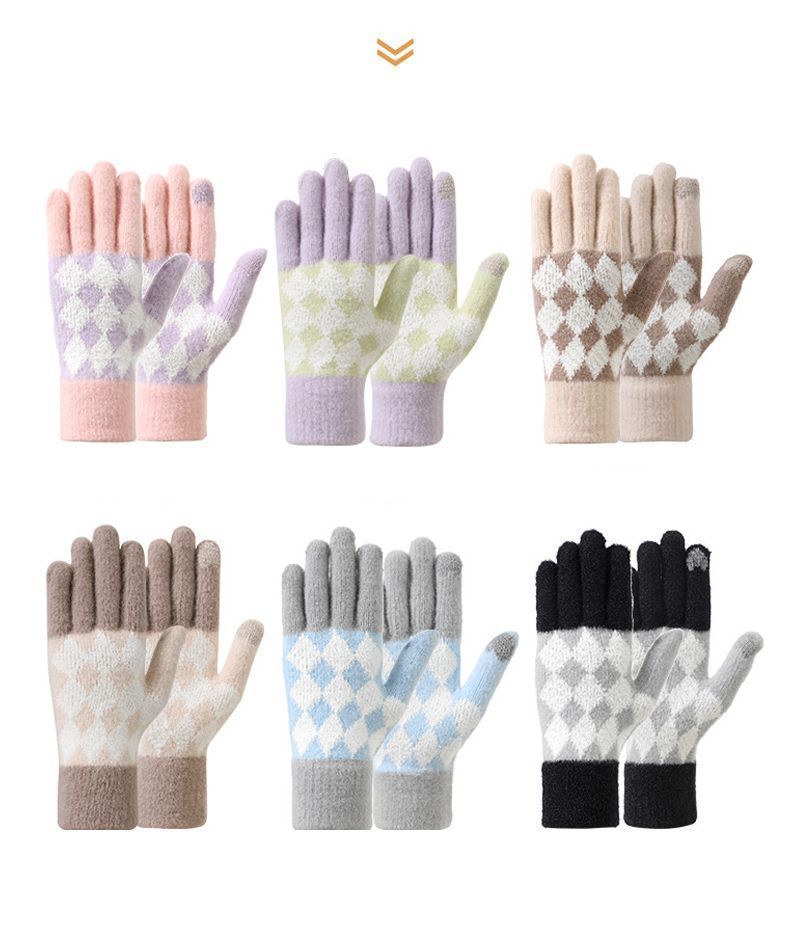 2Pcs Touchscreen Knitted Gloves Light-Gray โ image 2