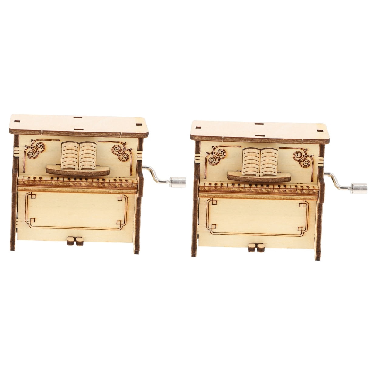 Worgeous 2-Piece Wooden Assembly Puzzle Craft Kit Desktop Musical Piano Model for Adults Teens — image 4