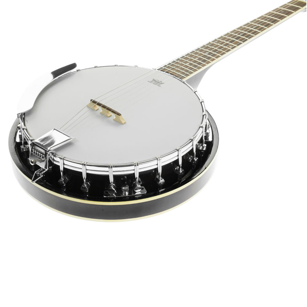 Karrera 6 String Resonator Banjo - Black — image 3