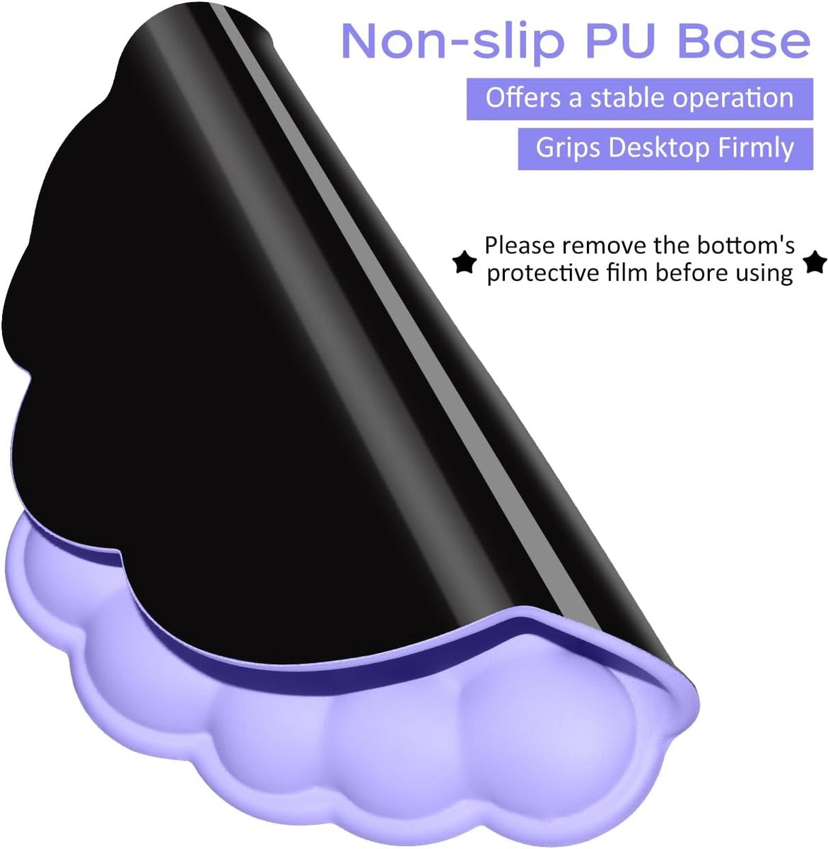 Mouse Pad - Mouse Pad with Wrist Rest - Ergonomic Mouse Pad - Mouse Pad with Leather Surface, Suitable for Computers, Laptops, Office, Home and Travel, with โ image 4