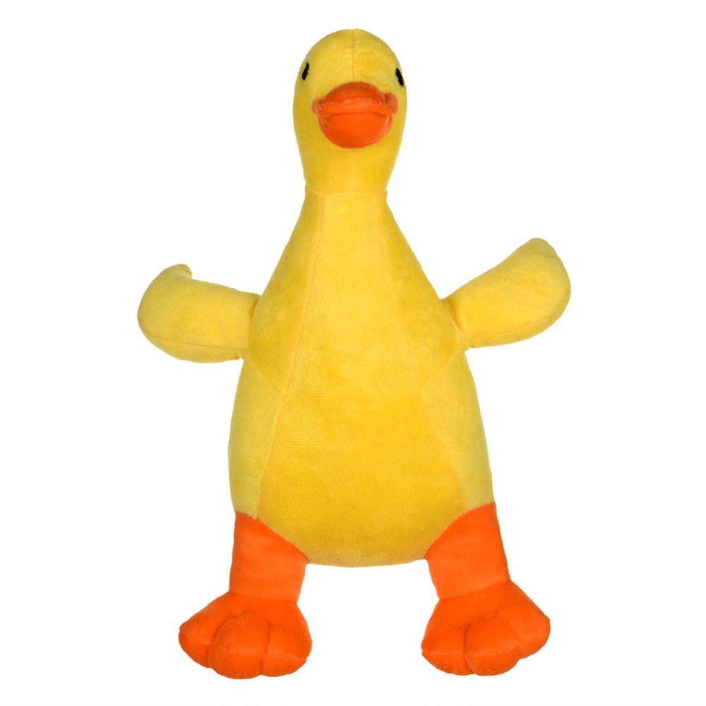 Plush Squeaky Dog Toy, Cute Yellow Duck Stuffing Durable Interactive Toy, Dog Chew Toys for Aggressive Chewers Sound Chew