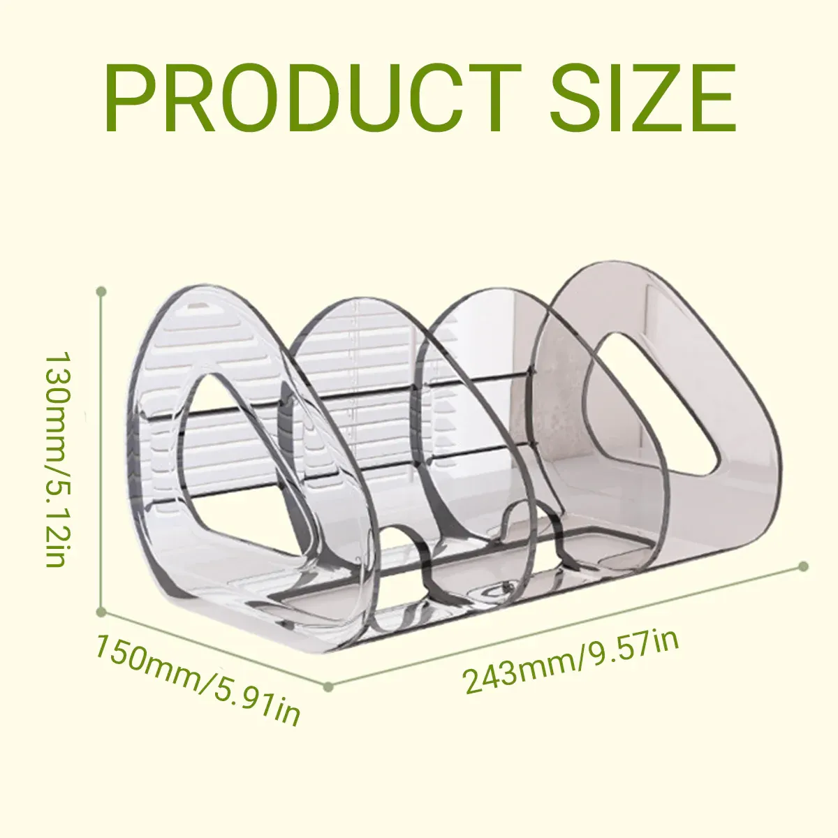 Desk Standing Divider Shelf Organizer Space Saving Office Study Storage Rack - White — image 4