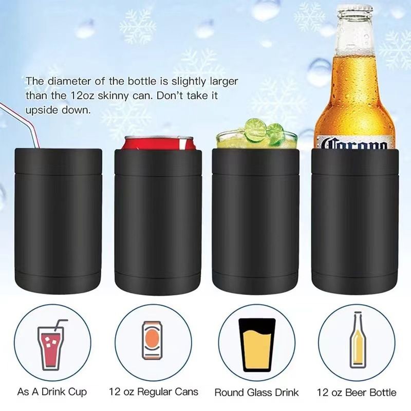 3-in-1 Beer Bottle Insulated Tumbler and Can Cooler with Bottle Opener β Double Wall Stainless Steel Soda Can Insulator & Holder for Car Outdoor Beverage β image 4