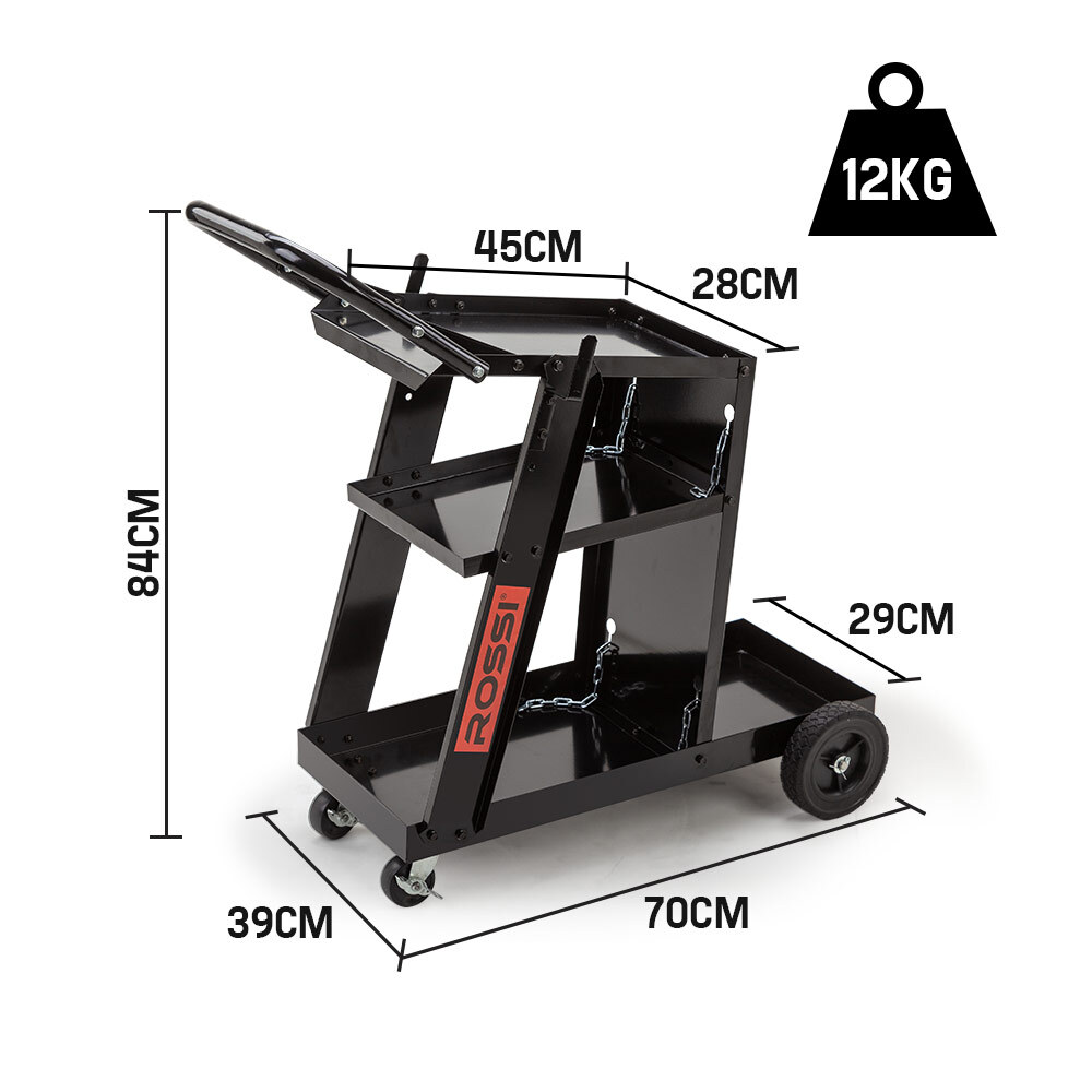 ROSSI Welding Cart Trolley MIG TIG ARC MMA Welder Plasma Cutter Storage Bench โ image 6