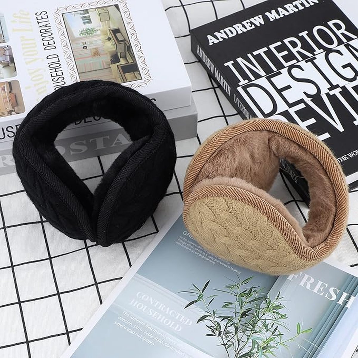 Warm Ear Warmers - Ear Warmer - Classic Winter Ear Warmers - Fleece Ear Warmers - Wraparound Sturdy Soft Comfortable Plush - Fleece Headband - Ear Warmer Hat — image 3