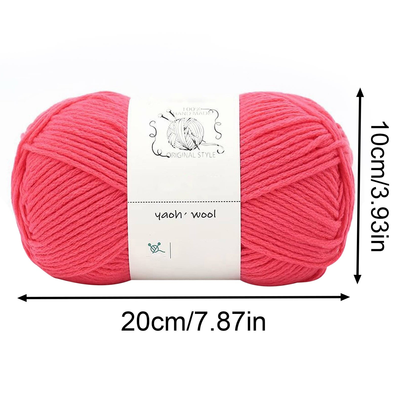 1 Pack 100 g Cotton Crochet Yarn, Soft Hand Knitting Yarn for Sweaters, Scarves, Cushions and DIY Crafts, Amber — image 3