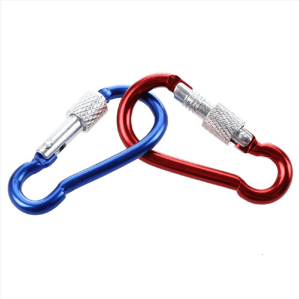 20Pcs Assorted Color Aluminum Alloy Carabiner Clip Hook Bottle Holders