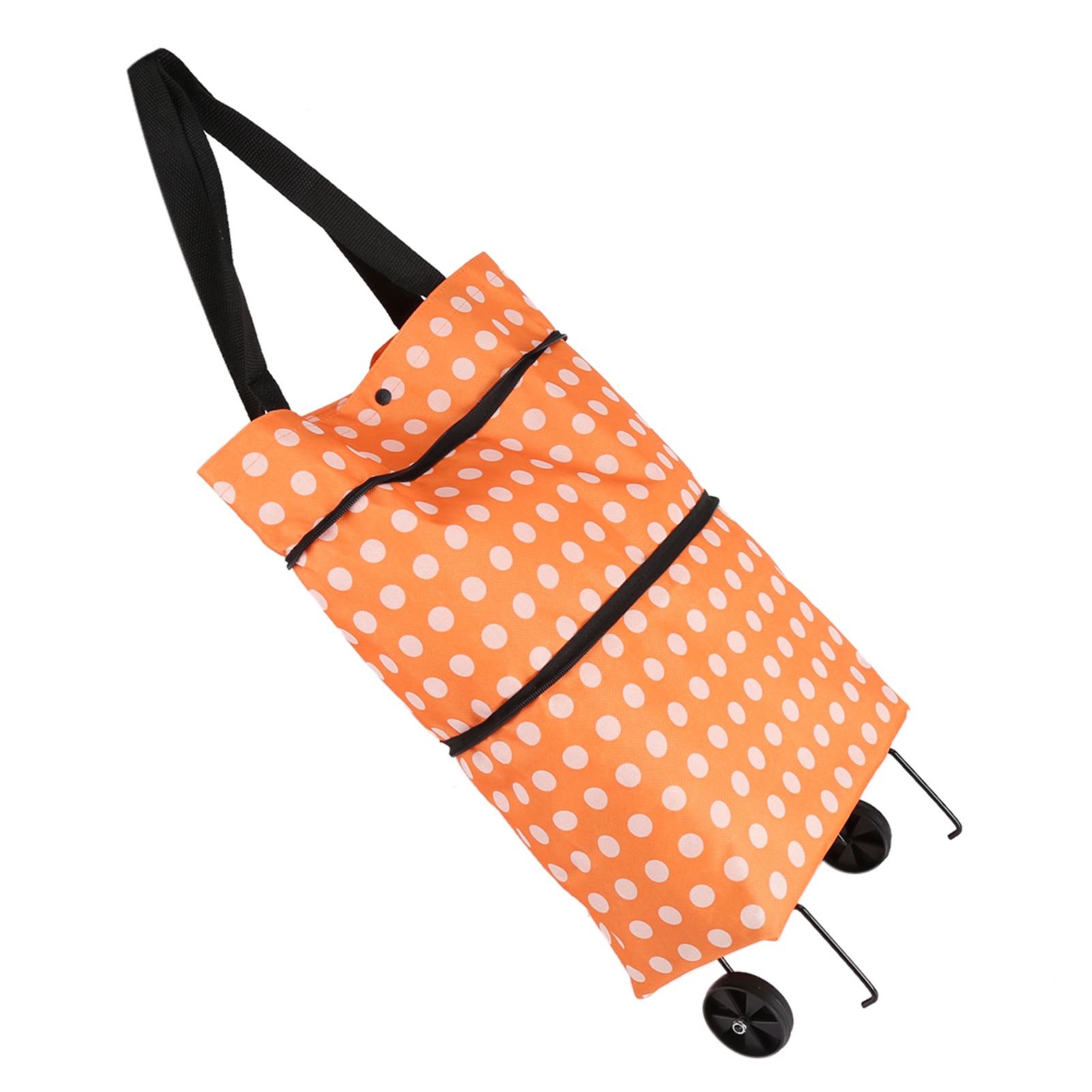 Oxford Cloth Material Foldable Dual Purpose Wheel Rolling Shopping Bag — image 3