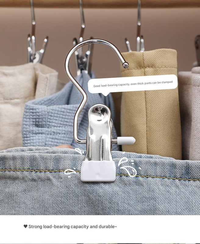 Pink Stainless Steel Hanging Clips (35 PCS) - Strong Grip for Pants, Hats, Socks, Laundry — image 6
